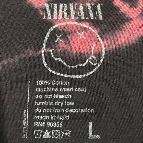 Nirvana “Heart-Shaped Box” Grunge Band Tie-Dye Graphic T-Shirt Size Large - Picture 4 of 4
